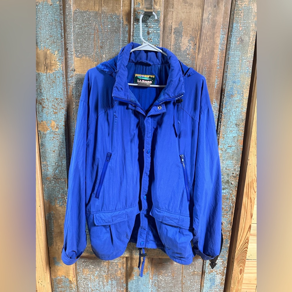 Men’s L.L. Bean Vintage Lined Windbreaker Shell Jacket  Large